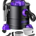 Ash Vacuum for Pellet Stoves: 5.2 Gallon Fireplace Ash Vac with 1200w Powerful Suction & Wheeled Base - Ash Vacuum Cleaner for Fireplaces, Pellet Grill, Wood Stove, Fire Pits (Purple)