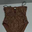 SOLY HUX Women's One Piece Swimsuit Cutout Bathing Suits High Cut Swimwear Vacation Cruise Wear (Medium, Pure Brown)