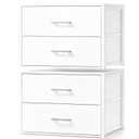 Fixwal Closet Drawers for Clothes, 2 Pack, 4 Drawers Stackable, 21.2" Wide
