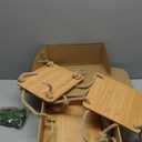 ROSSNY Plant Shelf with LED Vine Garland Strip, 5-Tier Window Plant Shelves, Hanging & Wall Mounted Plant Holder for Indoor, Boho Natural Bamboo Plant Stand for Home Dcor