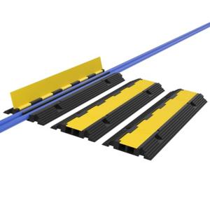 RELIANCER 3 Packs 2-Channel Rubber Cable Protector Cover Ramp & Speed Bump