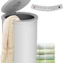 Ultra Large Capacity Towel Warmer Bucket, Rapid Heating with Timer, One-Button Control, Safety Lock, Perfect for Home and Spa, Gray (Grey)