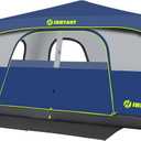 10 Person Instant Tent, Waterproof Pop Up Tents for Camping with Rainfly, 60 Seconds Easy Setup, Automatic Cabin Tent for Family Camping with Expandable Carry Bag & Upgraded Ventilation, Blue