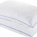 Purelux Gel Memory Foam Adjustable Comfort Cooling Pillow. Queen 2 Pack (20in x 28in)