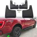 F150 Mud Flaps for Ford F-150 2021-2025 (Excludes Raptor Models) All Weather Mudflaps Splash Guards for Trucks/Front Rear 4pc Set/No Need to Drill Holes/Only Fit No Fender Flares' Model
