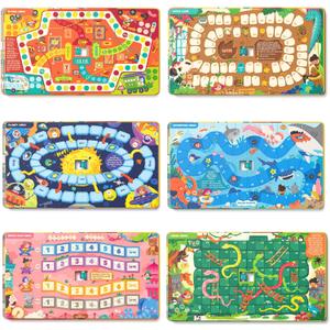 Mideer 6-in-1 Magnetic Board Game Set, Portable Board Game Book, Beginner Classic Board Games Chess Set for Kids, Travel Road Trip Game for Ages 3 4 5 6 - Museum Adventure