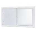 Left-Hand Single Sliding Vinyl Window White with Dual Pane Insulated Glass