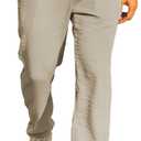 JMIERR Men's Casual Drawstring Pants Elastic Waist Lightweight Pant Summer Beach Trouser with Pockets (Gray, XL)