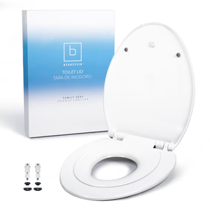 Benkstein Elongated Toddler Toilet Seat - Potty Training Toilet - Toddler Potty - White