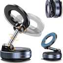 Car Phone Holder for Magsafe, 360 Adjustable Vacuum Magnetic Phone Mount with 3000gf Magnetic Grip & 40LBS Suction Cup, Shockproof Design for All Smartphones