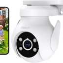 Noorio 2K Security Camera Outdoor 360 Pan/Tilt, Two Way Talk Wired Outdoor Camera for Home Surveillance, 24/7 Recording, Color Night Vision, Cloud & SD Card Storage, Compatible with Alexa, 2.4G WiFi