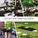 Wolkemer Fitted Rectangle Tablecloth Spandex Stretch Black Cocktail Table Cover Elastic Edge Topper Cap for Dining Wedding Party Picnic 42 x 72 Inch