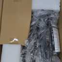 36" Oil-Rubbed Dining Room Light Fixture, No Assembly Required 6-Lights Kitchen Chandelier for Dining Room with White Fabric Shade, Chandelier Ceiling Light Fixture for Kitchen Bulb Not Included