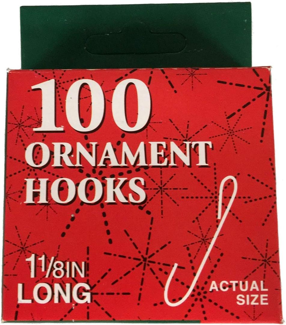 Kurt Adler Christmas Ornament Hooks 100 Pieces Box Set