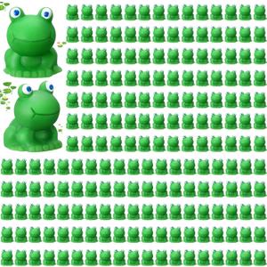 Soaoo 360 Pcs Resin Mini Frogs Green Frog Miniature Figurines Tiny Animal Figurines Bulk Small Animal Model Mini Garden Ornament for Moss Landscape DIY Craft Accessories Party Decoration Home Supplies