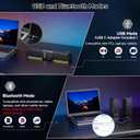 SENZER CS20 2 in 1 Bluetooth Computer Speakers for Desktop, USB Plug & Play Clear Sound PC Speakers with RGB Light, Monitor Sound Bar with Volume Knob, Gaming Speaker for PC Laptop Phone Tablet