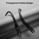 Cat6 Ethernet Cable 1 FT (10-Pack), Snagless Cat 6 Patch Cable, Upgraded Transparent Flexible PVC Jacket, OFC Oxygen-Free Copper, 1Gbps, Internet Network Cable, Cat6 Cables, UTP, Black Cable -10 Pack