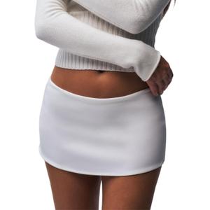 Women Micro Mini Stretch Skirt Y2k Low Rise Booty Skort Streetwear | Sexy A-line Short Skirt,Underneath Bodycon Skorts,Sporty Going Out,Club Date Night Outfits,Elastic Waist