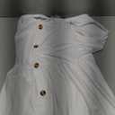 MOLERANI Women Summer Dresses Sleeveless Casual Loose Swing Button Down Midi Dress with Pockets XS, White