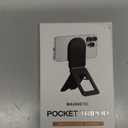 Phone Stand, Magnetic Phone Tripod, Eco-Friendly & Stain-Resistant Leather, Angle Adjustment & Strong Magnet Tripod for iPhone 16/15/14/13/12 (Included Metal Ring) - Khaki