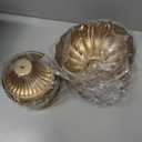 2 Pcs Metal Compote Bowl for Centerpiece Flower Holder Small Compote Vase Indoor Outdoor Flowers Fruits Plant for Christmas Wedding Home Party Decoration (Medium,Gold Bronze)