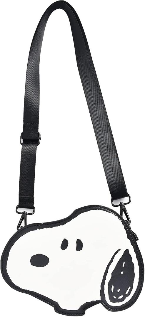 Peanuts Crossbody Bag, Mini Adjustable Shoulder Bag for Men and Women (Snoopy)