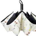 Cuby UV Sun Umbrella Compact Folding Umbrella lightweight Portable Manual Travel Umbrella for Rainproof & 99% UV Protection with Black Anti-UV Coating