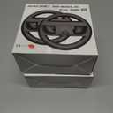 2 x Juylay Steering Wheels for Nintendo Switch 2 JoyCon Controllers, Racing Wheels Accessories for Mario Kart World/8 Deluxe, Family Game Night Essentials (Black, 2-Pack)