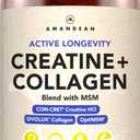 AMANDEAN Creatine HCl + Collagen + MSM Capsules, CON-CRET & OptiMSM, 90ct, Expiry: 04/2029