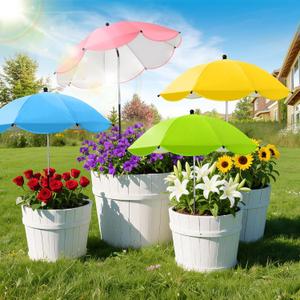4 Pcs Plant Umbrellas for Outdoor Plants, Potted Garden Bedst Umbrella Shade with Adjustable Angle to Defend Plants from Direct Sunlight
