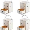Carpenter Bee Traps for Outside 4PACK Durable, Weather-Resistant, Eco-Friendly Wooden Wasp Trap for Outdoor Use