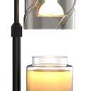 Candle Warmer Lamp with Timer Dimmer, with 2 Bulbs, Adjustable Height, Mother's Day Gifts, Birthday Gifts for Women, for Yankee Jars, for Room Home Decor (Black)