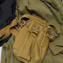 4 Pcs Halloween Cosplay Costume Party Wig Long Straight Orange Long Sleeve Crop Top Cargo Pants Waist Bag (Medium)