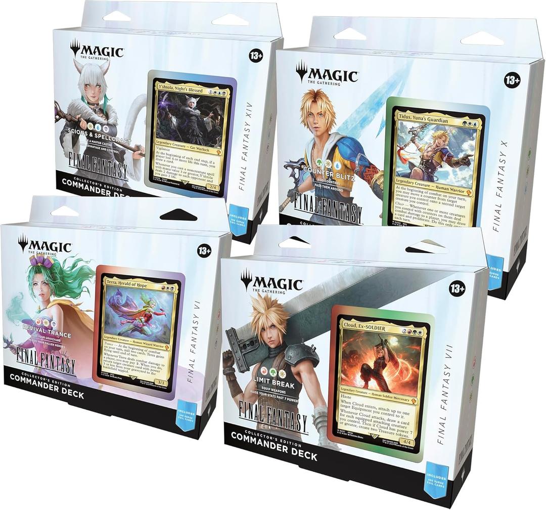 Magic: The Gathering - Final Fantasy Collectors Edition Commander Deck Bundle - Includes All 4 Surge Foil Decks