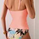 Eomenie Women's Swimsuit Tankini Tummy Control Bathing Suits Two Piece Full Coverage Slim Swim Suits with High Waisted Bottom, Medium