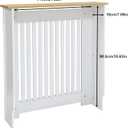Wisfor Deep Tall Radiator Cover Cabinet: External 36.4inch Height Heater Covers with Natural Wood Texture Top - Inner 35.6inch Thickened MDF Radiator Shelf for Home (Vertical-S 35.6x27.9x7.1in)