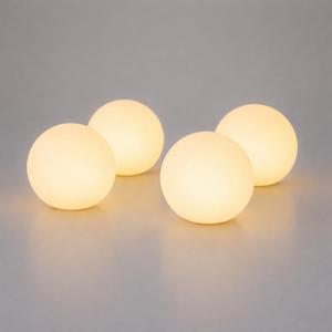 4-Pack 3-Inch Rechargeable LED Orb Lights 16 Color Glow Spheres, 4 Modes, Waterproof Ambient Lighting Balls, Glowing Orbs for Indoor, Outdoor, Pool, Room, and Patio Decor