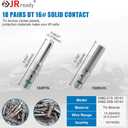 JRready Deutsch Connector 3 Pin Connector Kits with Size 16 Solid Contacts(14-20AWG), ST6328-3 Waterproof DT Series Connector 3 Pin 5 Sets and Deutsch Pin Removal Tool DRK-RT1B with Mounting Clips