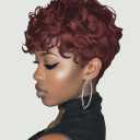 Burgundy Short Pixie Cut Wig for Black Women Wine Red Short Wigs For Black Women Pixie Cut Wigs 99J Wine Red Colors(Wine Red)