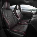 FREESOO for Toyota Corolla Seat Covers 2020-2026 SE/SE Apex Nightshade & 2023-2025 XSE & 2025 FX, Custom Car Seat Covers, Leather Car Seat Cover, Waterproof Seat Covers for Cars, Black Red Full Set