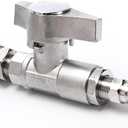 Pressure Washer Ball Valve, 3/8" Quick Connect, 5000 PSI Shut-Off Valve Made of 304 Stainless Steel for Power Washer Hose Stainless