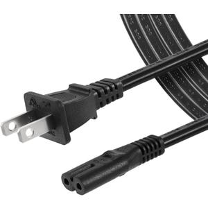 12FT Power Cord Compatible TCL Roku Samsung LG TV Non Polarized AC Power Cable Replacement [UL Listed]