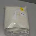 OWENIE Cream Shower Curtain 96 Inch Extra Long, Waffle Weave Textured Fabric Bathroom Curtains, Water Repellent Thick Soft Hotel Spa Luxury Elegant Bath Curtain, Machine Washable, Cream, 72x96 Inch