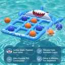 Pool Toys Games for Kids & Adults, 72x54 Giant Inflatable Floating Pool Tic Tac Toe Game with 10 Balls, Pool Game Party Toy Floats for Adults, Teens, Kids, Family, Beach Summer Water Fun