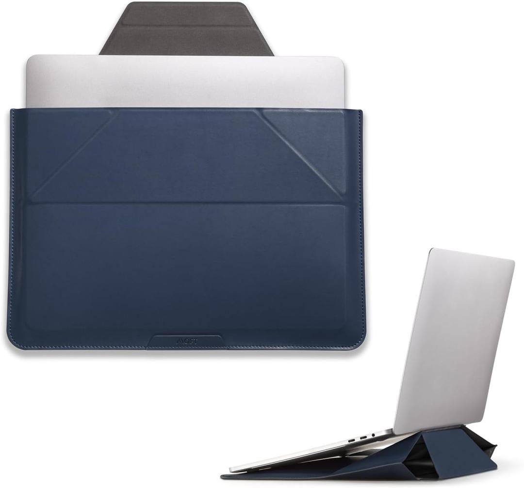 MOFT Laptop Bag Sleeve for MacBook Computer Expandable Storage, Two Adjustable Angles, Ultra-Slim Stylish Pieces Laptop Case, 16" (Deep Blue)