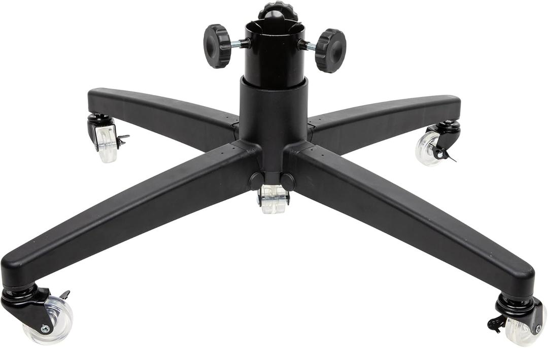 Rolling Christmas Tree Stand for up to 9 Foot Artificial Trees - Heavy-Duty Xmas Tree Stand Base with Casters and Adjustable Base - Compatible with Most Upright Tree Bags  Up to 154 lbs.