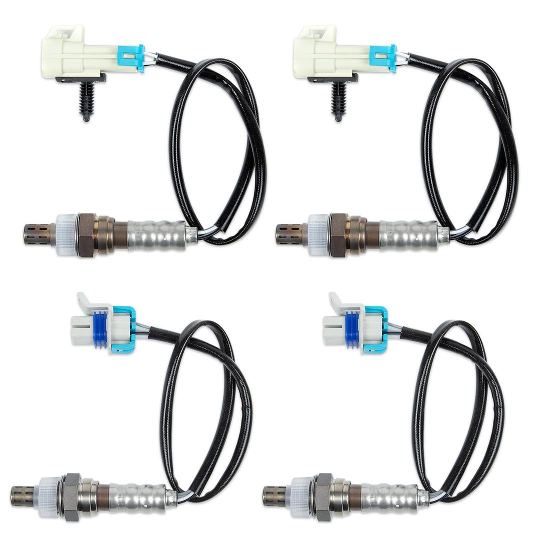 O2 Oxygen Sensor 234-4668, 234-4256 Upstream Downstream Sensor Compatible with 2008 2009 2010 2011 2012 2013 2014 Escalade Chevy Avalanche Silverado Suburban Tahoe GMC Yukon Sierra Set of 4