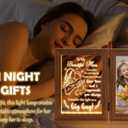 2 x Tiblue Mother's Day Gift from Daughter Son, Mother Daughter Picture Frame & Acrylic Plaque with Night Light, Mother-in-Law Gifts from Daughter-in-Law New Mom Gifts for Women