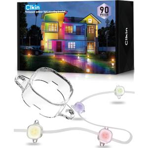 Outdoor LED Light Clips - for Govee pro Outdoor Lights (Model H706) It is an Ideal Solution to Replace 3M Adhesive Tape. Easy to Install, it Comes with 90 Brackets and 180 Screws