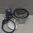 La Reveuse Food Processor,Electric Food Chopper with 7-Cup (1.7L) Glass Bowl, 4 Bi-Level Blades for Chopping,Grinding,Mincing,Whisking,Meal Prep,300W,Blue